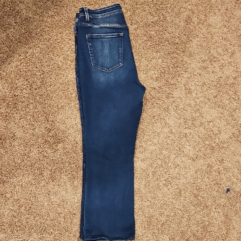Classic Dark Blue Straight Leg Jeans